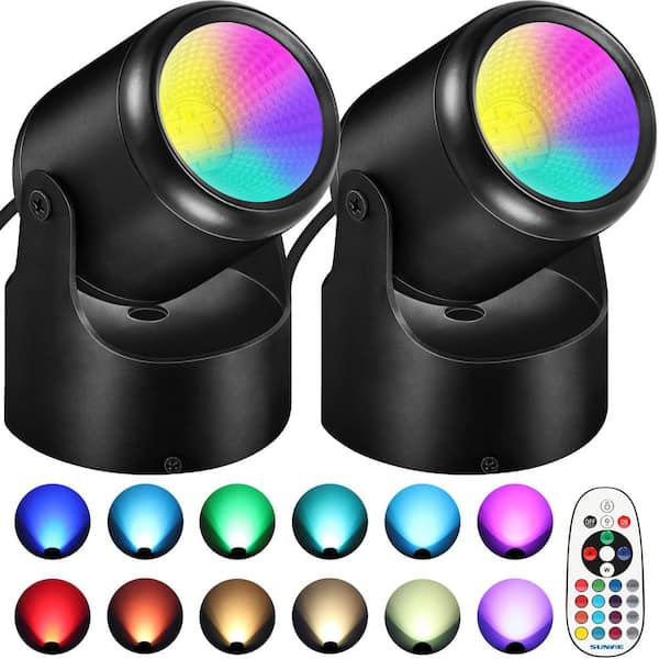 フルスペクトルLEDライト タイマー付シーンコントロール BLACK BOX BeamBox Black Plug-In LED Integrated Landscape Flood Light RGBW