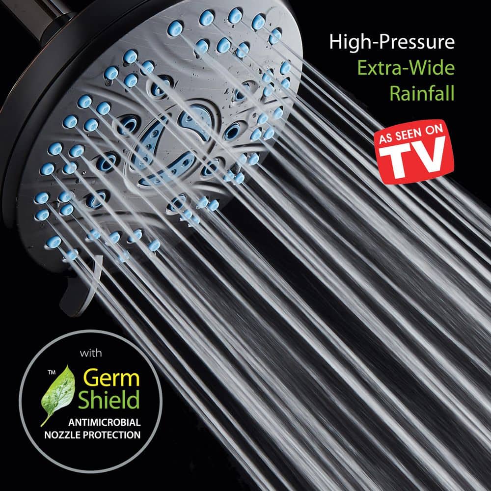 Oil-Rubbed Bronze 6-Setting Round Rainfall Shower Head