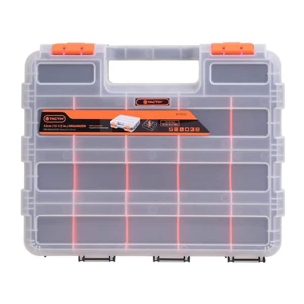 TACTIX 13 in. 30-Compartment Double Sided Small Parts Organizer