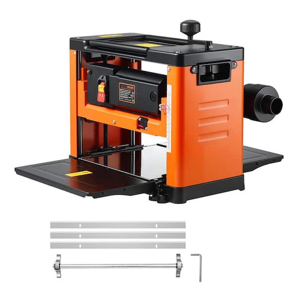 Thickness Planer, Three-Blade, 13in. Width Worktable Power Benchtop Planer, 2000W 23500 RPM Powerful Motor, Dual Rollers