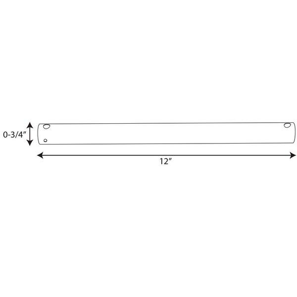 AirPro 12 in. White Extension Downrod