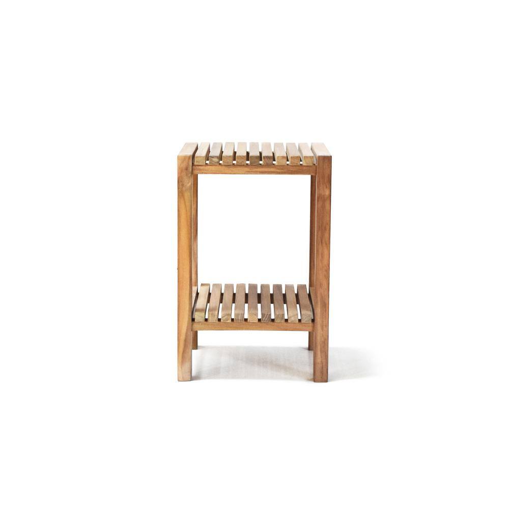 Fiji 12" Teak Shower Bench with Shelf