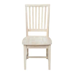 Unfinished Wood Mission Dining Chair (Set of 2)