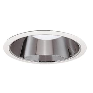 E26 Series 6 in. Clear Recessed Ceiling Light Specular Reflector with White Trim Ring