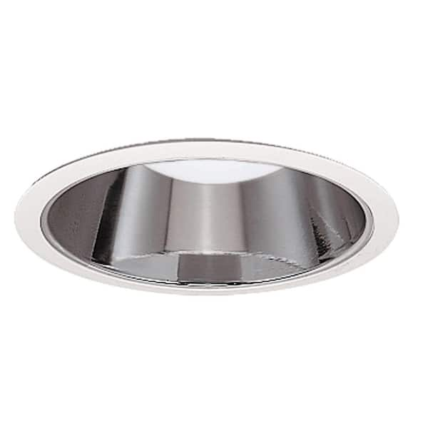 HALO E26 Series 6 in. Clear Recessed Ceiling Light Specular Reflector with White Trim Ring