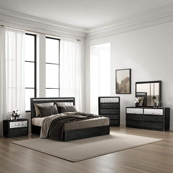 Zoko 5-Piece Ash Gray Queen Engineered Wood Bedroom Set