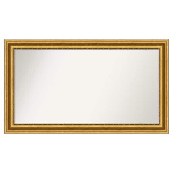 Amanti Art Parlor Gold 51.75 in. W x 29.75 in. H Custom Non-Beveled Recycled Polystyrene Framed Bathroom Vanity Wall Mirror