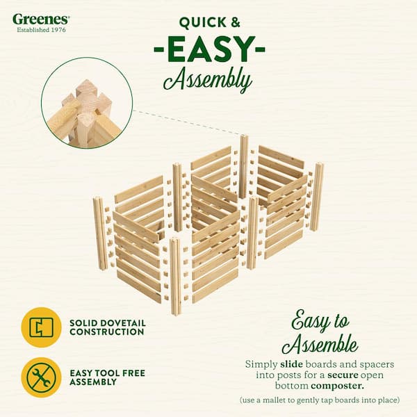 Greenes 154.60 Gal. Cedar Wood Stationary Composter