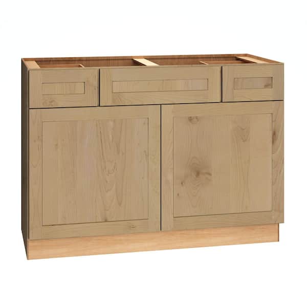 QuickShip Cottage 48 in. W x 21 in. D x 34.5 in. H Assembled Plywood Shaker Bath Sink Base Cabinet in Canopy