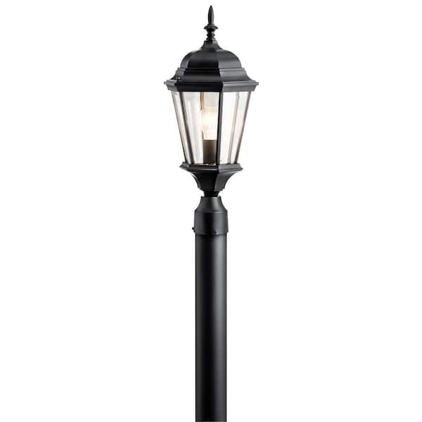 KICHLER Madison 1-Light Black Aluminum Hardwired Waterproof
