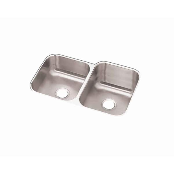 Revere Undermount Stainless Steel 32 in. Double Bowl Kitchen Sink