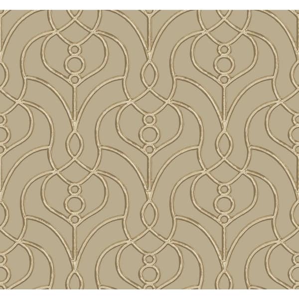 Candice Olson Divine Trellis Brown Wallpaper