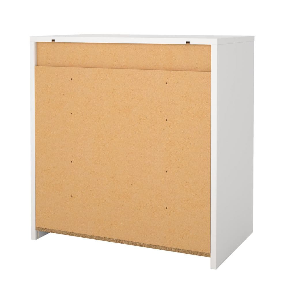 White 32" Modern 3-Drawer Chest Dresser