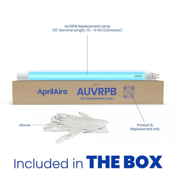 AprilAire AUV24V Chemical Free UVC Coil Cleaner , 16" Bulb, 254nm, 17W