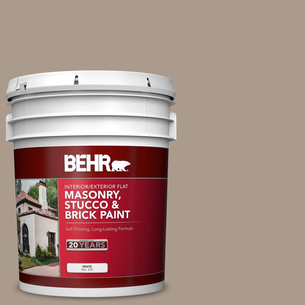 5 gal. #N210-4 Espresso Martini Flat Interior/Exterior Masonry, Stucco and 