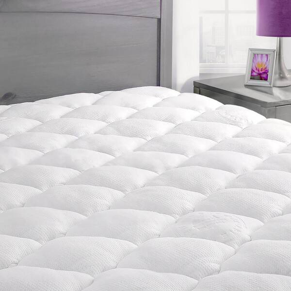 Deep Pocket Mattress Protector Bamboo Hypoallergenic Topper Fitted Bed Cover 