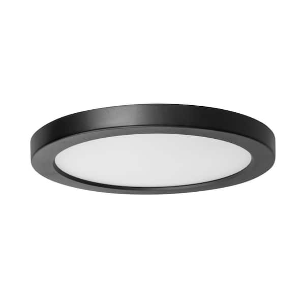 6 in. 3-IN-1 Universal Install Adjustable White Integrated LED Recessed Lighting Kit Black Finish