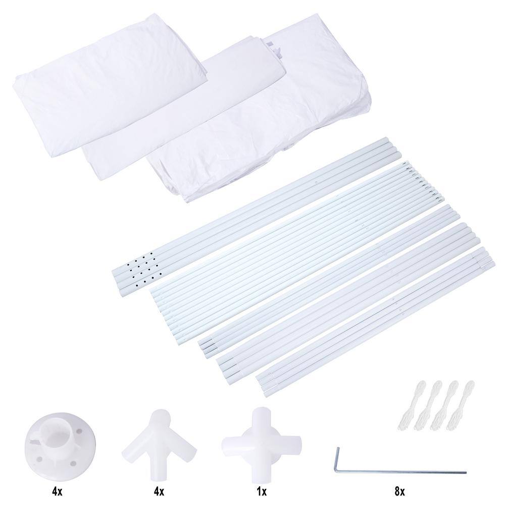 10 ft. White Polypropylene Outdoor Party Tent with Removable Walls