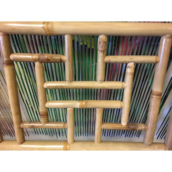 MGP Natural Bamboo Standard Lattice Back Bench BCB-60 - The Home Depot