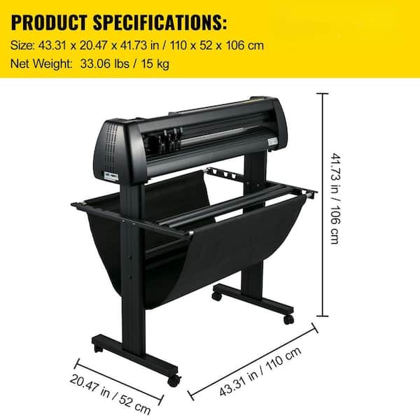 SKYSHALO 34 in. Vinyl Cutter Bundle, Manual Printer, LCD Plotter