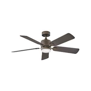 Afton 52 in. Integrated LED Indoor Metallic Matte Bronze Ceiling Fan with Wall Switch