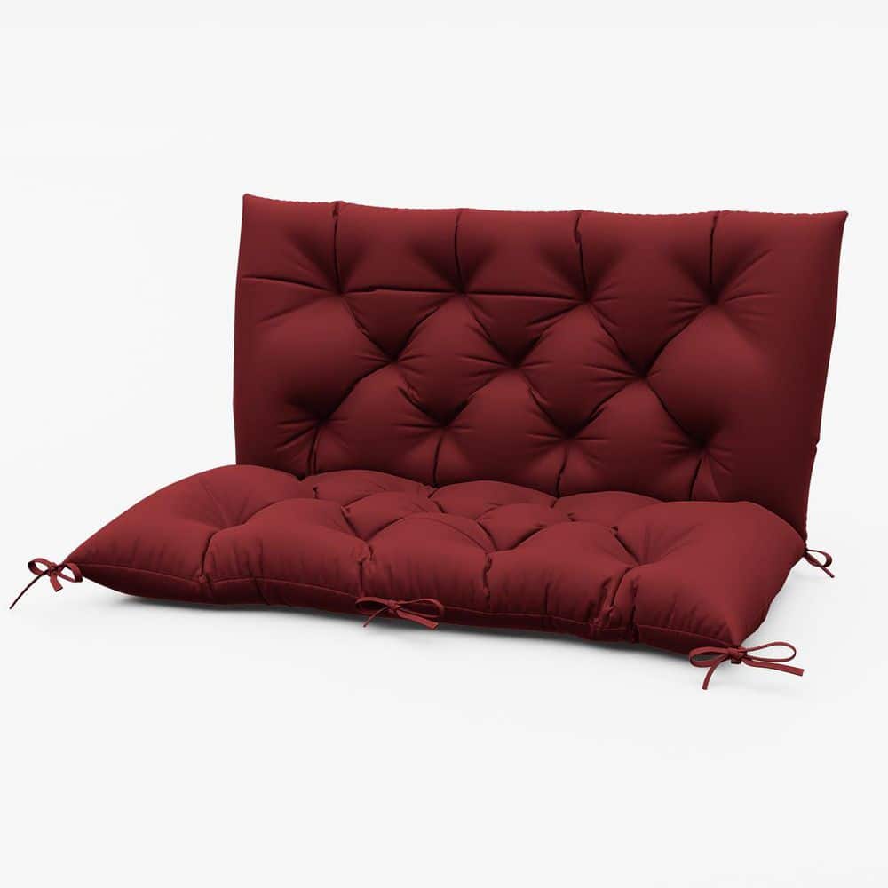 40 in. x 40 in. Patio Contoured Replacement Bench Cushion Outdoor Porch Swing Cushion Cushion Burgundy price history on PriceWatchPro