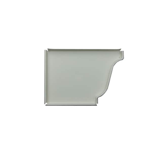 6 in. Low Gloss White Aluminum Left End Cap
