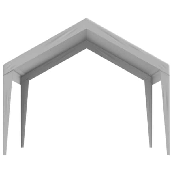 Gray 12x20ft Carport Canopy Tent Cover, PE Fabric, Waterproof UV Resistant, Easy Install (Top Only, Frame Not Included)