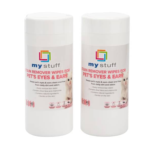 Mind Reader 40-Count Pet Eye and Ear Cleaning Wipes (2-Pack)