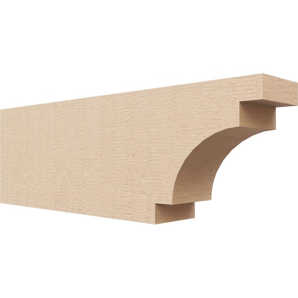 Ekena Millwork 2-in. x 4-in. x 12-in. Mediterranean Woodgrain, Primed Tan Timberthane Polyurethane Rafter Tail Brace