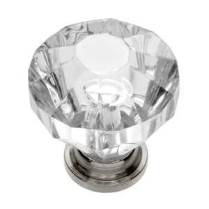 Crystal Palace 1-1/4 in. Dia Crysacrylic with Polished Nickel Finish Cabinet Knob (10-Pack)