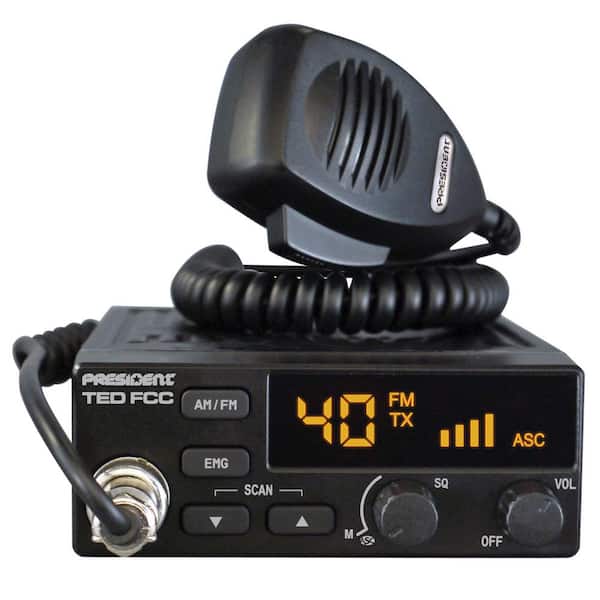 Ted FCC 40-Channel 12-Volt AM/FM CB Radio in Black