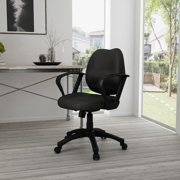 BOSS Office Products BOSS Office CaresoftPlus High Back Executive Chair in  Black with Flip Up Arms B8551-BK - The Home Depot