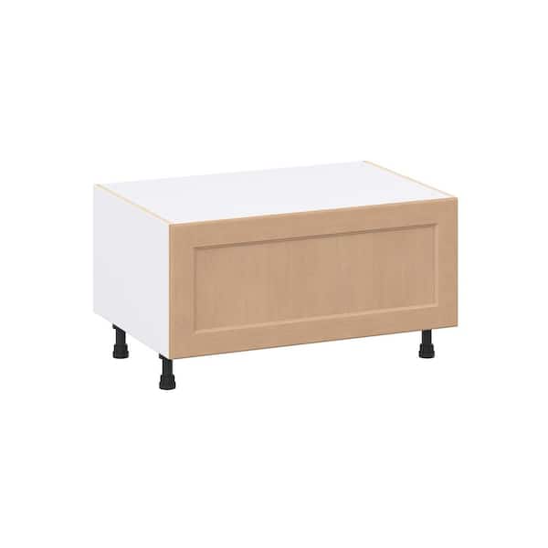 Lakewood 36 in. W x 24.5 in. D x 19.5 in. H Assembled Shaker Window Seat Bench Base Kitchen Cabinet in Sugar Cookie