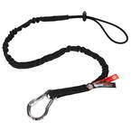 10 lbs. Black Extended Single Carabiner Tool Lanyard