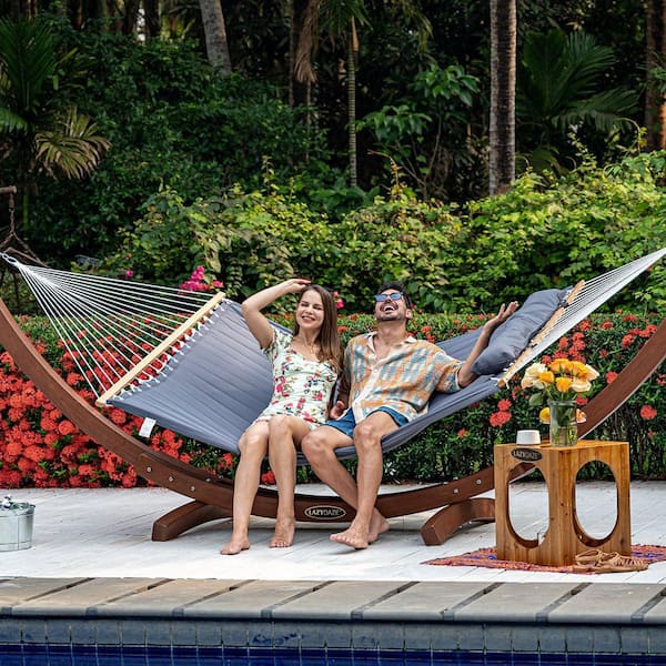Lazy Daze Hammocks 12 ft. Quilted Fabric Hammock with Soft Pillow