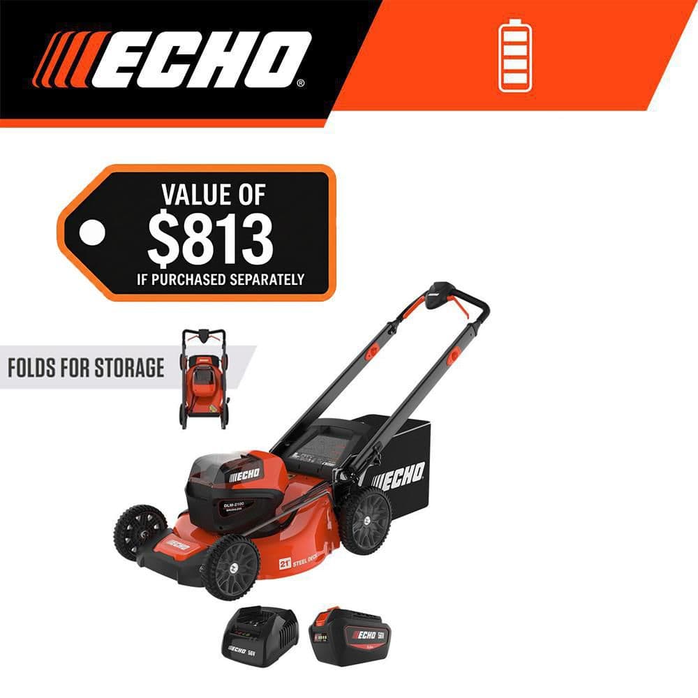 ECHO 21 in. 56-Volt Cordless Battery Walk Behind Push Lawn Mower