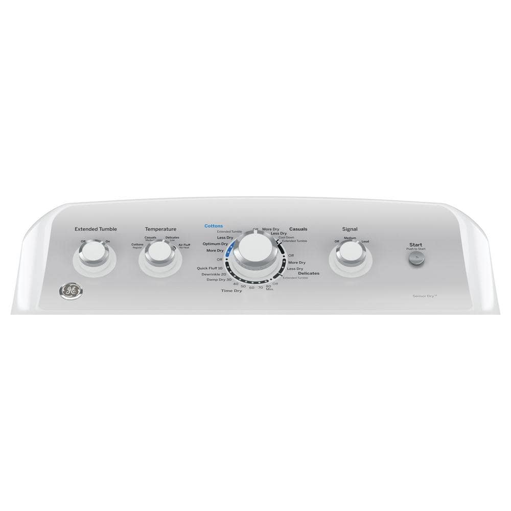 7.2 cu. ft. White Electric Dryer with Moisture Sensing