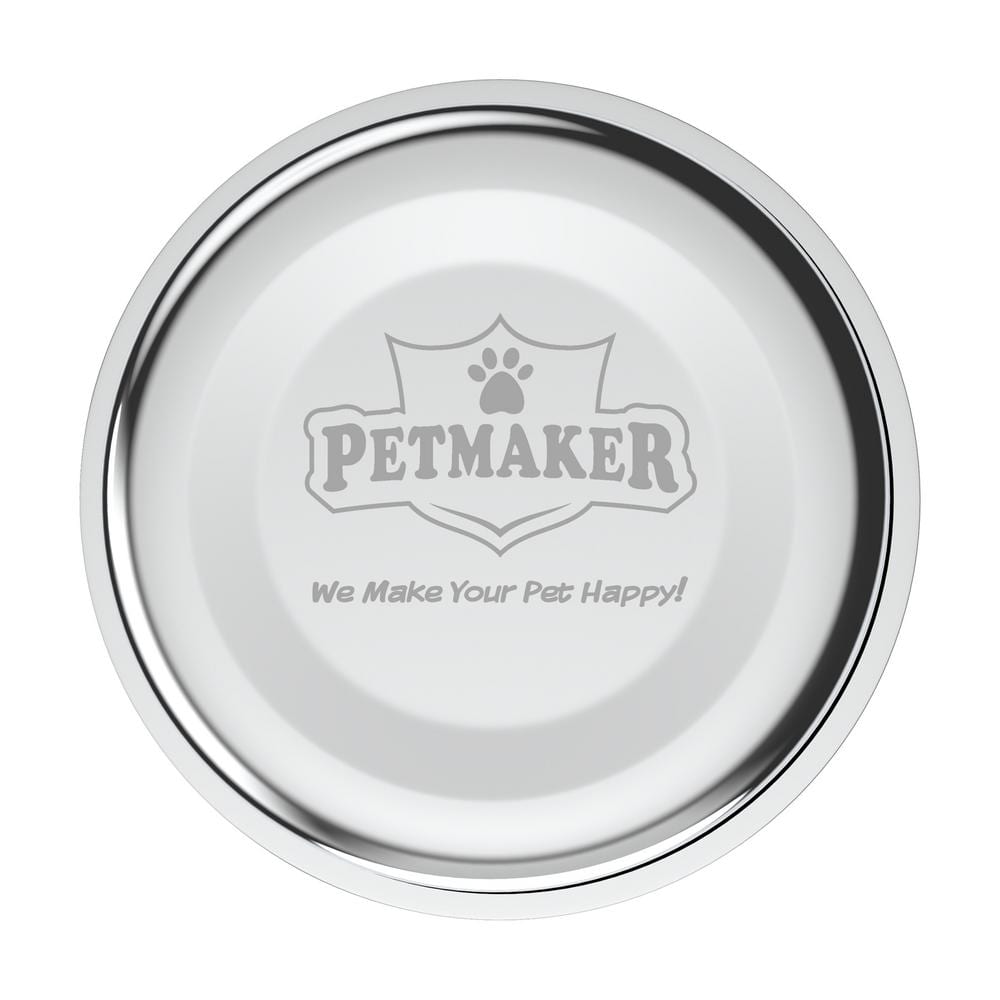 Stainless Steel Elevated Pet Bowls with Black Metal Stand