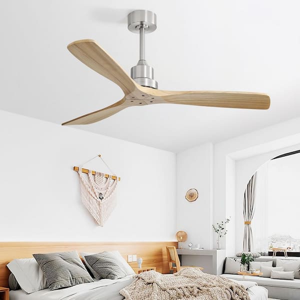 FEKZO 52 in. Indoor Brushed Nickel Downrod Mount Standard Ceiling