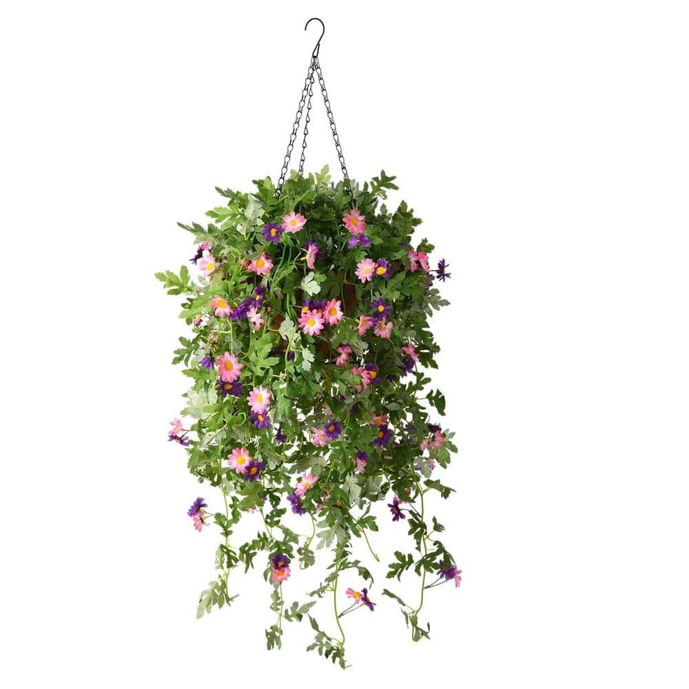 41 .3 in H. Purple Pink Fake Silk Chrysanthemum Flowers, Artificial Flowers