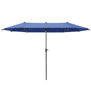 13 ft. Market Patio Umbrella 2-Side in Haze Blue