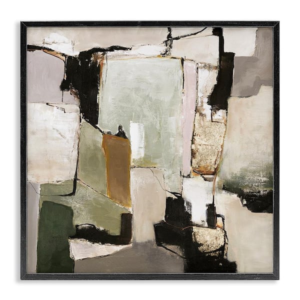 Stupell Industries Blocked Composition Details by Design Fabrikken Black Framed Abstract Giclee Art Print 12 in. x 12 in.