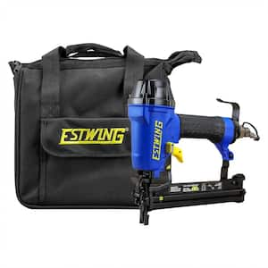 Pneumatic 18-Gauge 7/8 in. Fencing Stapler with Metal Belt Hook, 1/4 in. NPT Industrial Swivel Fitting, and Bag