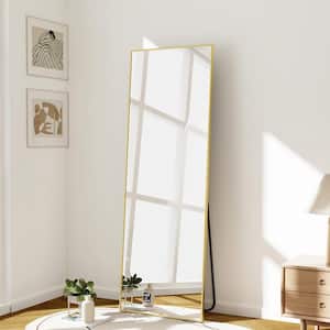 18 in. x 58 in. Rectangular Gold Classic Aluminum Alloy Framed Full Length Mirror Standing Floor Mirror