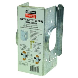 HSS Galvanized Stud Shoe for Double 2x Nominal Lumber, with Strong-Drive SDS Screws