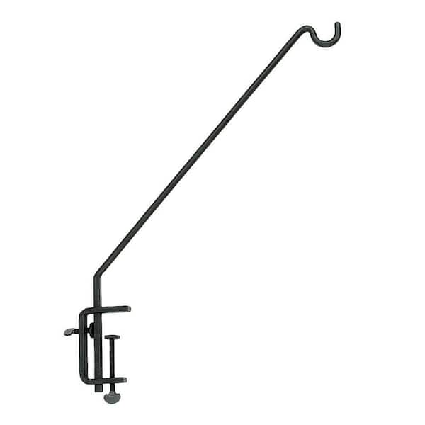 ACHLA DESIGNS 24 in. Tall Black Powder Coat 45-Degrees Angled Rail Mount Pole