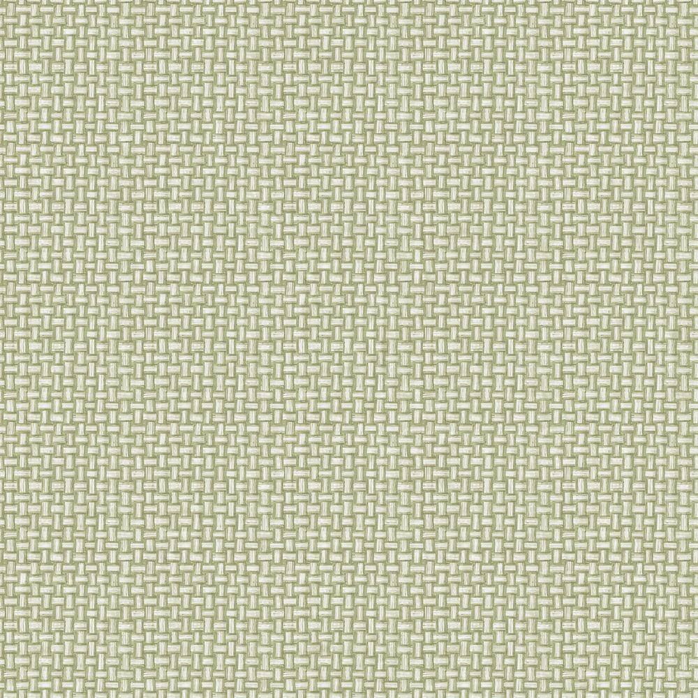 Green Basket Weave Non-pasted Wallpaper 396 in x 20.8 in