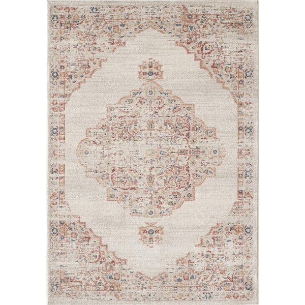 Abani Babylon Beige 7 ft. 9 in. x 10 ft. 2 in. Oriental Polypropylene Area Rug
