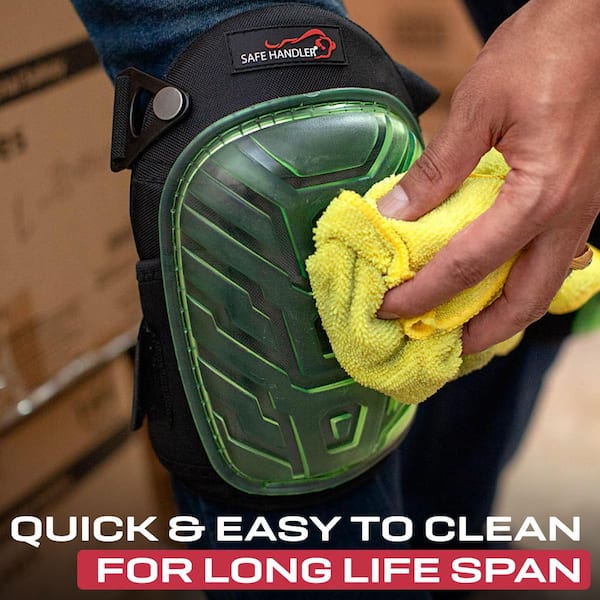 BISON LIFE Professional Crystal Gel Knee Pads with Heavy-Duty Foam